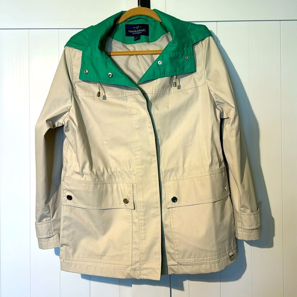 mackintosh New England Jackets & Blazers - ☔️ Mackintosh New England hooded raincoat- beige and green - Size large ☔️